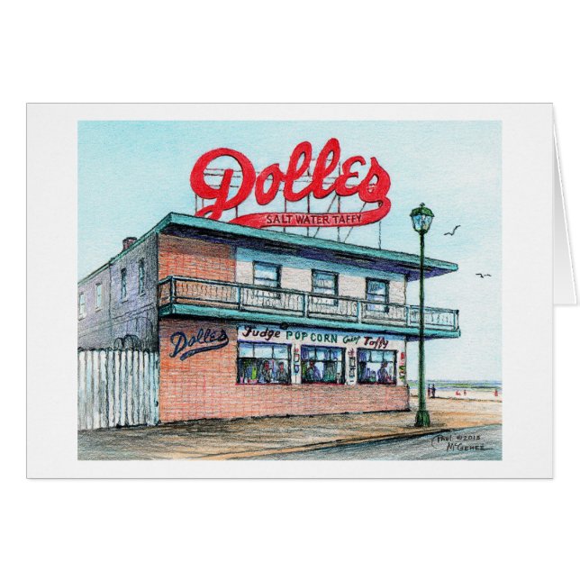 Cartão "Candyland - Rehoboth Beach" de Paul McGehe (Frente horizontal)