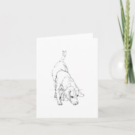 Cartão Caneca Beagle – Cachorro de Tinta Desenhado à Mão