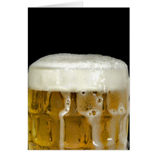 Cartão caneca de cerveja em preto (Frente)