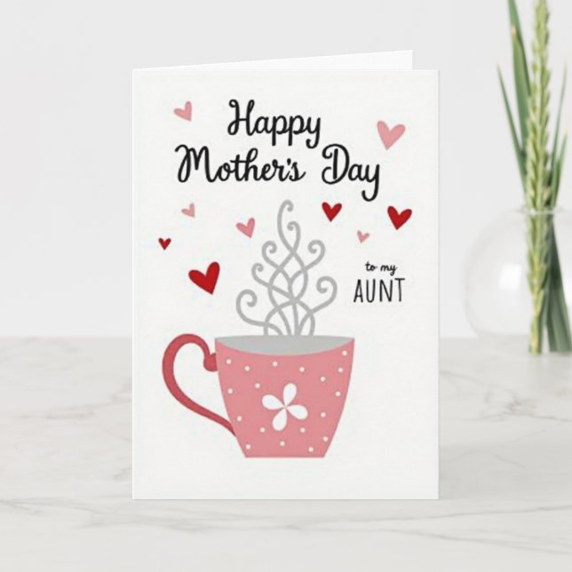Cartão Caneca de Dia das Mães Card (Frente)