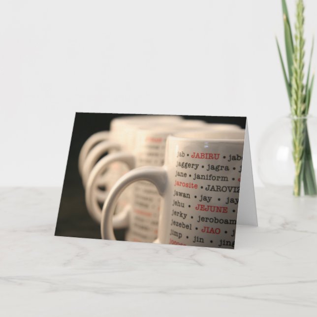 Cartão Caneca de "J" (Frente)