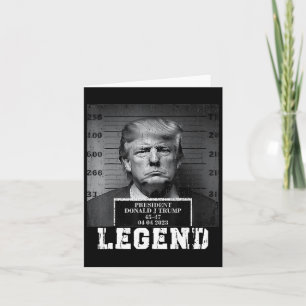 Cartão Caneca do Presidente Trump 2024 Foto da Ficha Crim