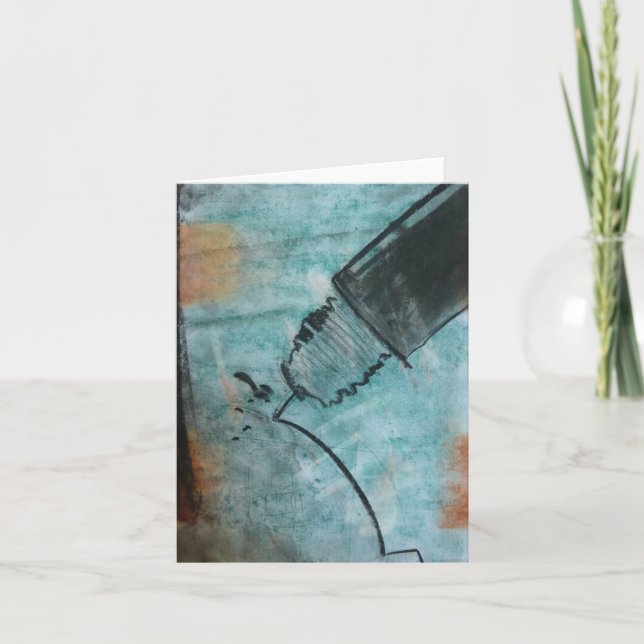 Cartão Caneta técnica, por Brad Hines, pastel Notecard (Frente)