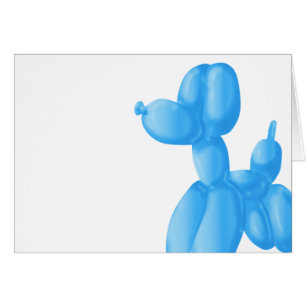 Cartão Caniche azul