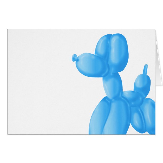 Cartão Caniche azul (Frente Horizontal)