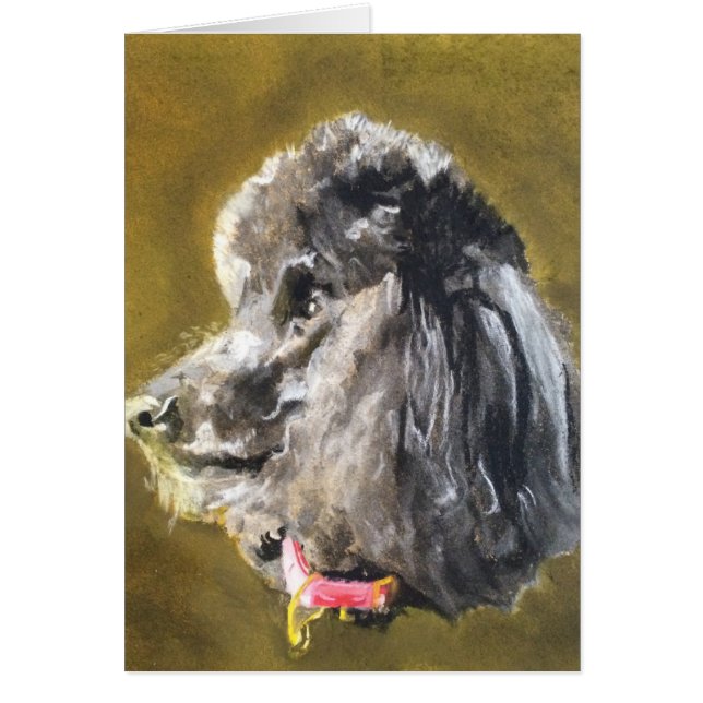 Cartão Caniche padrão (Frente)