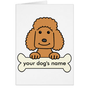 Cartão Caniche personalizada