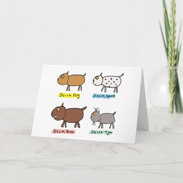 Cartão Caninos Engraçados (Frente)