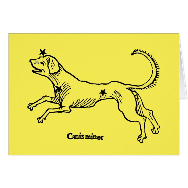 Cartão Canis Minor, 1482 (Frente horizontal)