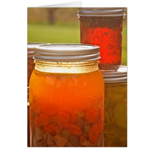 Cartão Canning no outono (Frente)