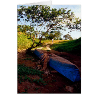 Cartão Canoa Azul e Tino, também