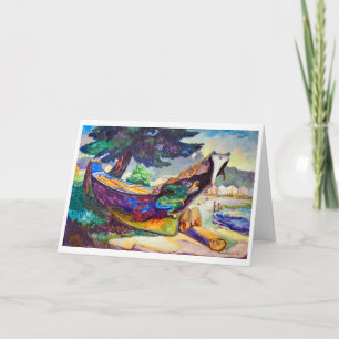 Cartão Canoa de Guerra Indígena Emily Carr