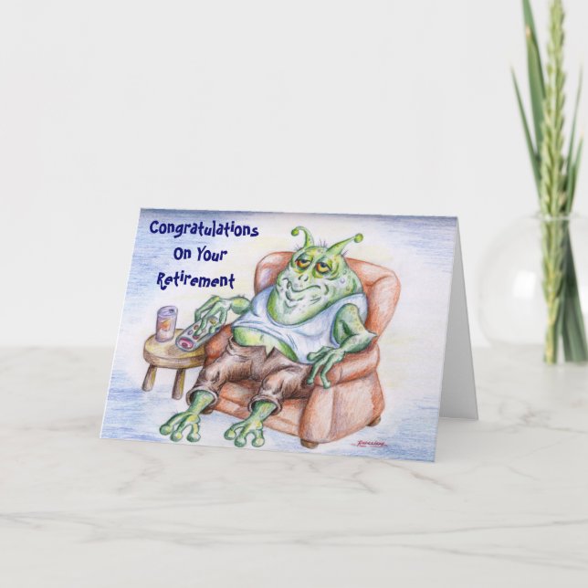 Cartão Cansado e aposentado (Frente)