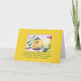 Cartão Cantalopes e Veggies Pensando Humorosamente em Voc