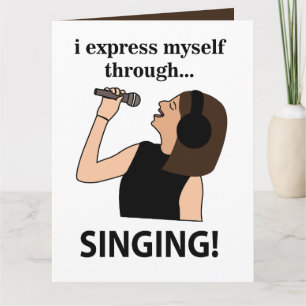 Cartão Cantando Eu Me Expresso Através do Canto