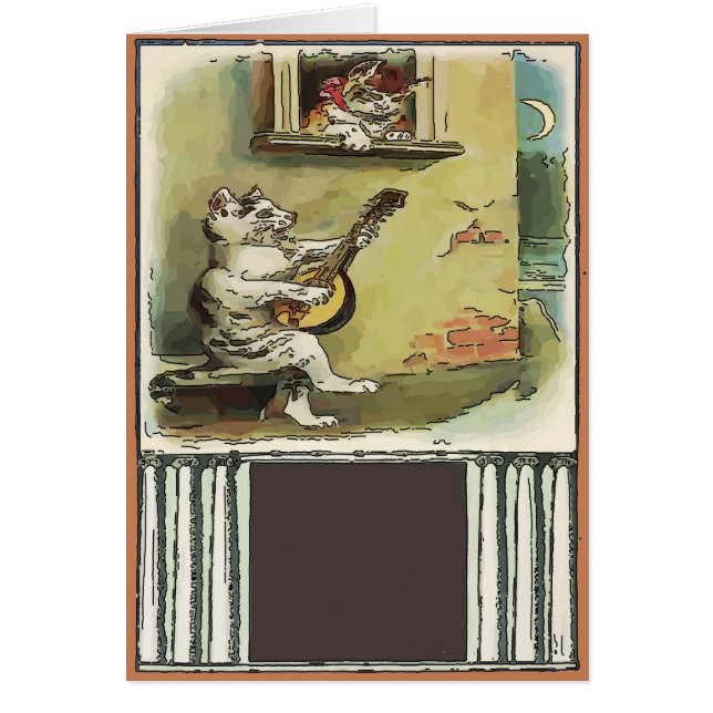 Cartão Cantando Gato (Frente)