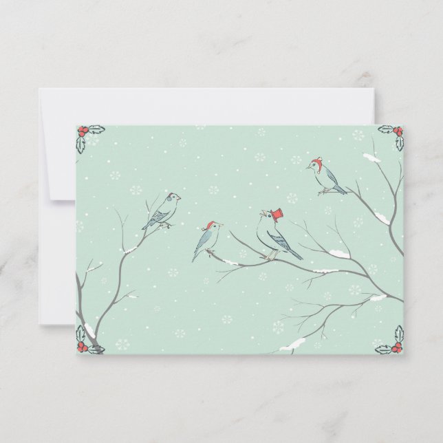 Cartão Cantando Música de Natal (Frente)