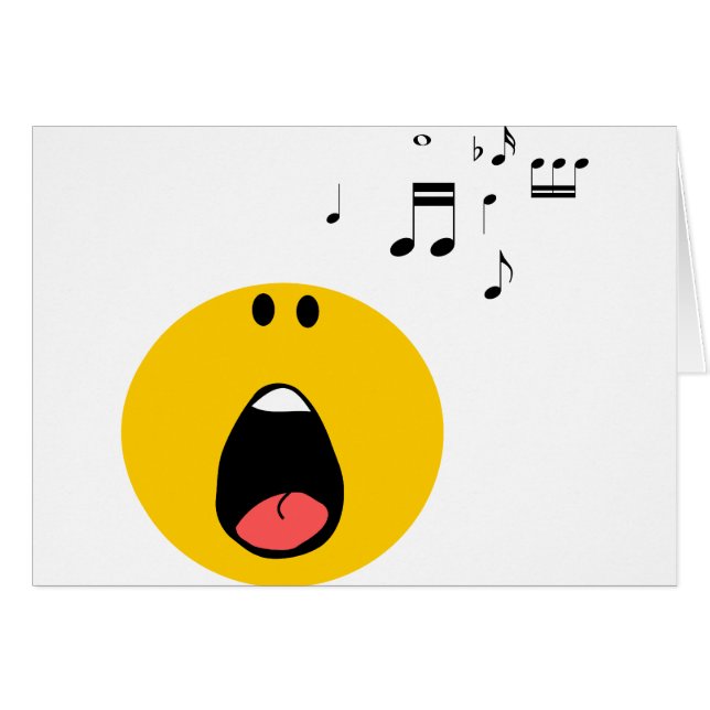 Cartão cantando seu pouco coração para fora (Frente Horizontal)