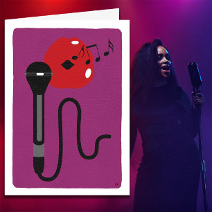 Cartão Cantando Voz Feliz Aniversário