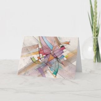 Cartão CANTATA em PASTEL MAJOR Abstrato Art Watercolor