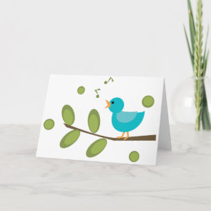 Cartão Cante um Pássaro de Música