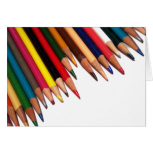 Cartão Canto do Lápis Colorido