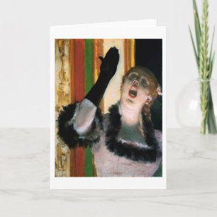 Cartão Cantor com uma luva, Edgar Degas