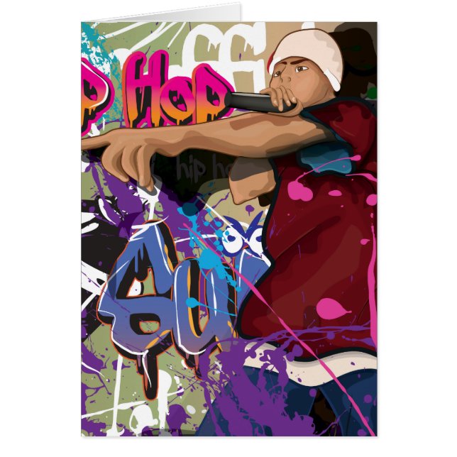 Cartão cantor Hip Hop (Frente)