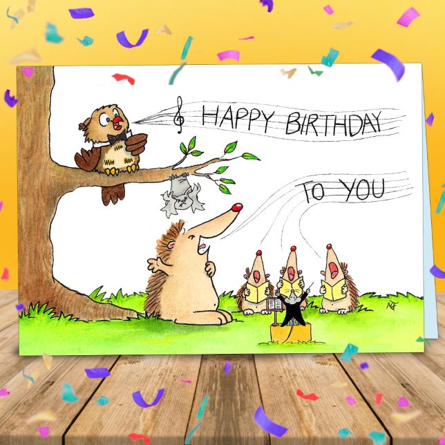 Cartão Cantores de Feliz Aniversário saudando  (Criador carregado)