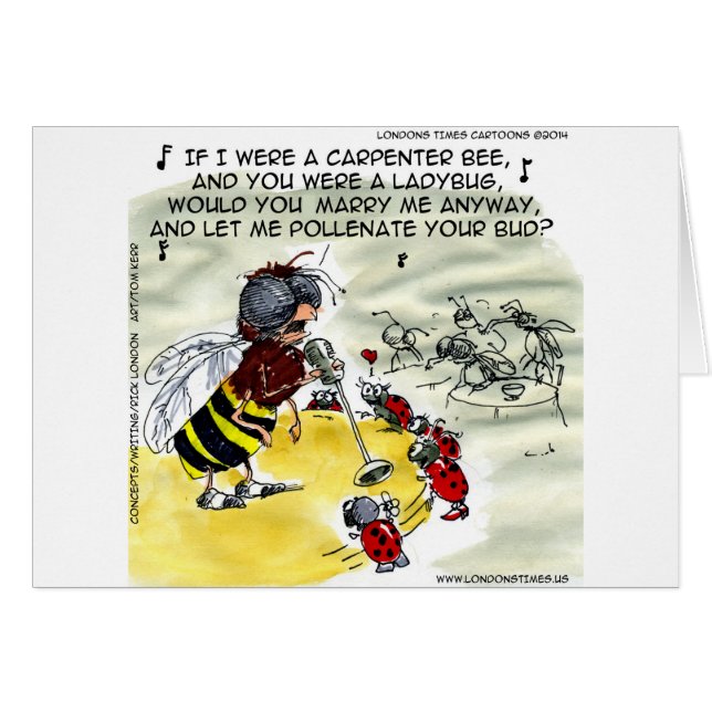 Cartão Cantores do Insect Nightclub Engraçados (Frente Horizontal)