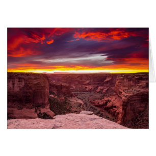 Cartão Canyon de Chelly, pôr do sol, Arizona