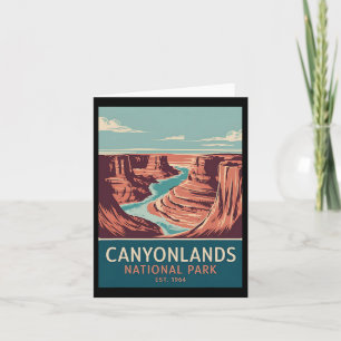 Cartão Canyonlands National Park Vintage acampando caminh