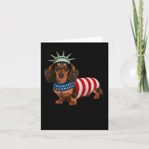 Cartão Cão 4 De Julho, Bandeiras Americanas Dão Para Home