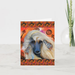 Cartão Cão Afegão    