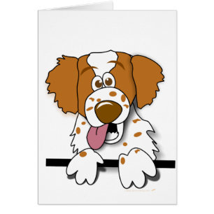 Cartão Cão bonito dos desenhos animados do Spaniel de