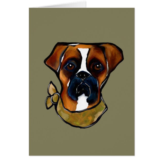 Cartão Cão Boxer (Frente)
