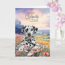 Cão Dálmata com Simpatia de Estimação por Flores S