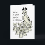 Cartão Cão de 3919 Dalmation, e aniversário engraçado dos<br><div class="desc">Este cartão cómico do cartão engraçado perfeito dos gatos e dos cães AIA do grupo.</div>