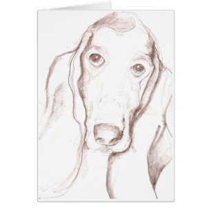 Cartão cão de basset