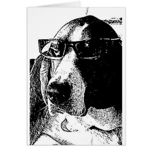 Cartão Cão de basset realmente legal