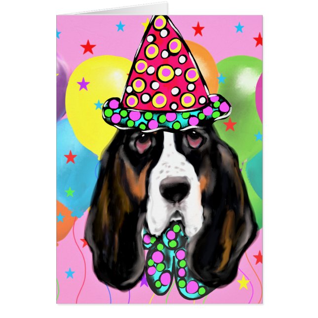 Cartão Cão de Caça Basset (Frente)
