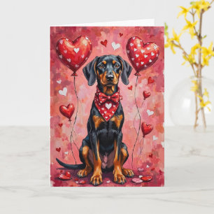 Cartão Cão de Caça Black and Tan Coonhound no Dia dos Nam