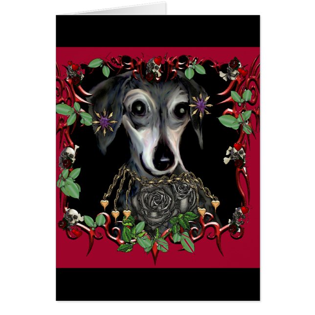 Cartão Cão de Dachshound Weiner (Frente)