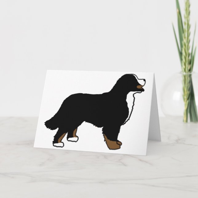 Cartão Cão de montanha de Bernese Triclolor (Frente)