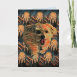 Cartão Cão de Morkie "cartão de aniversário 50 engraçado