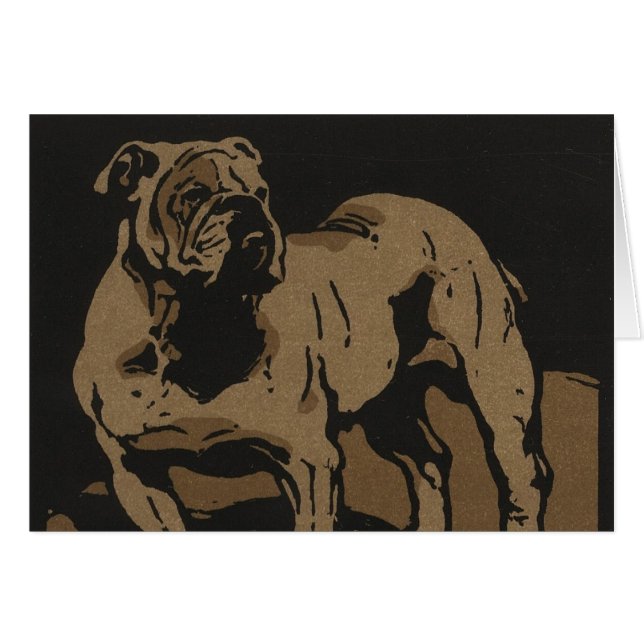 Cartão Cão de Pé (Frente Horizontal)