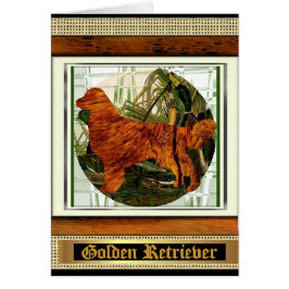 Cartão Cão desportivo de ouro