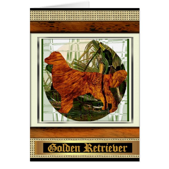 Cartão Cão desportivo de ouro (Frente)