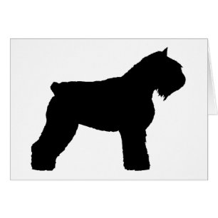 Cartão Cão do DES Flandres de Bouvier (no preto)