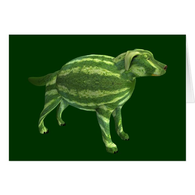 Cartão Cão do Dia Nacional da Melancia (Frente Horizontal)